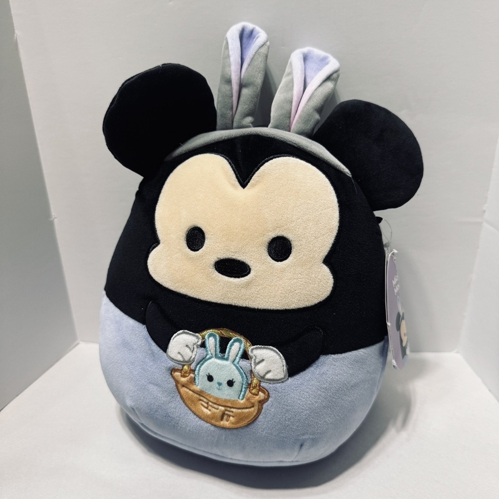 SQUISHMALLOW Mickey Mouse Easter Bunny Plush Stuffed Animal Disney 10"